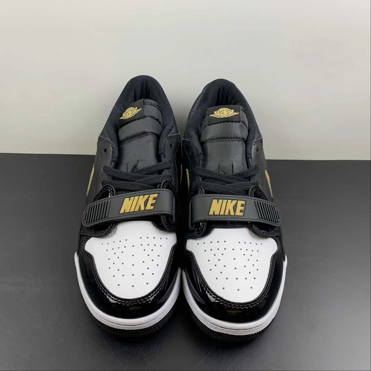 Adjustable Straps Proprioception Enhancer Air Jordan Legacy 312 Low Black Gold CD7069-071