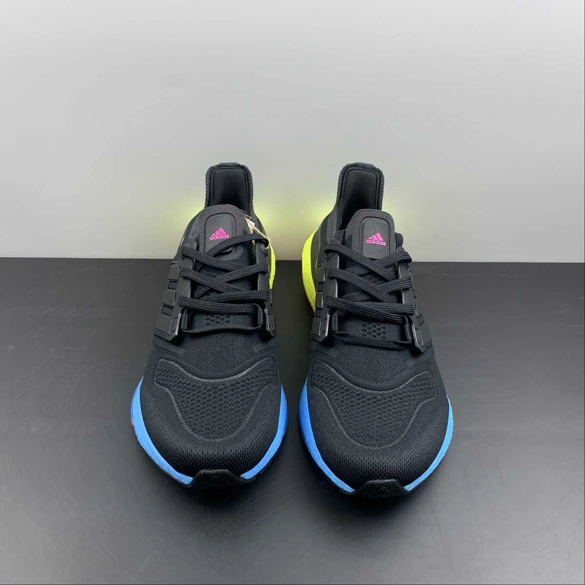 Smooth Outsole Adidas UltraBoost 22 Black Sky Blue Yellow GV8829