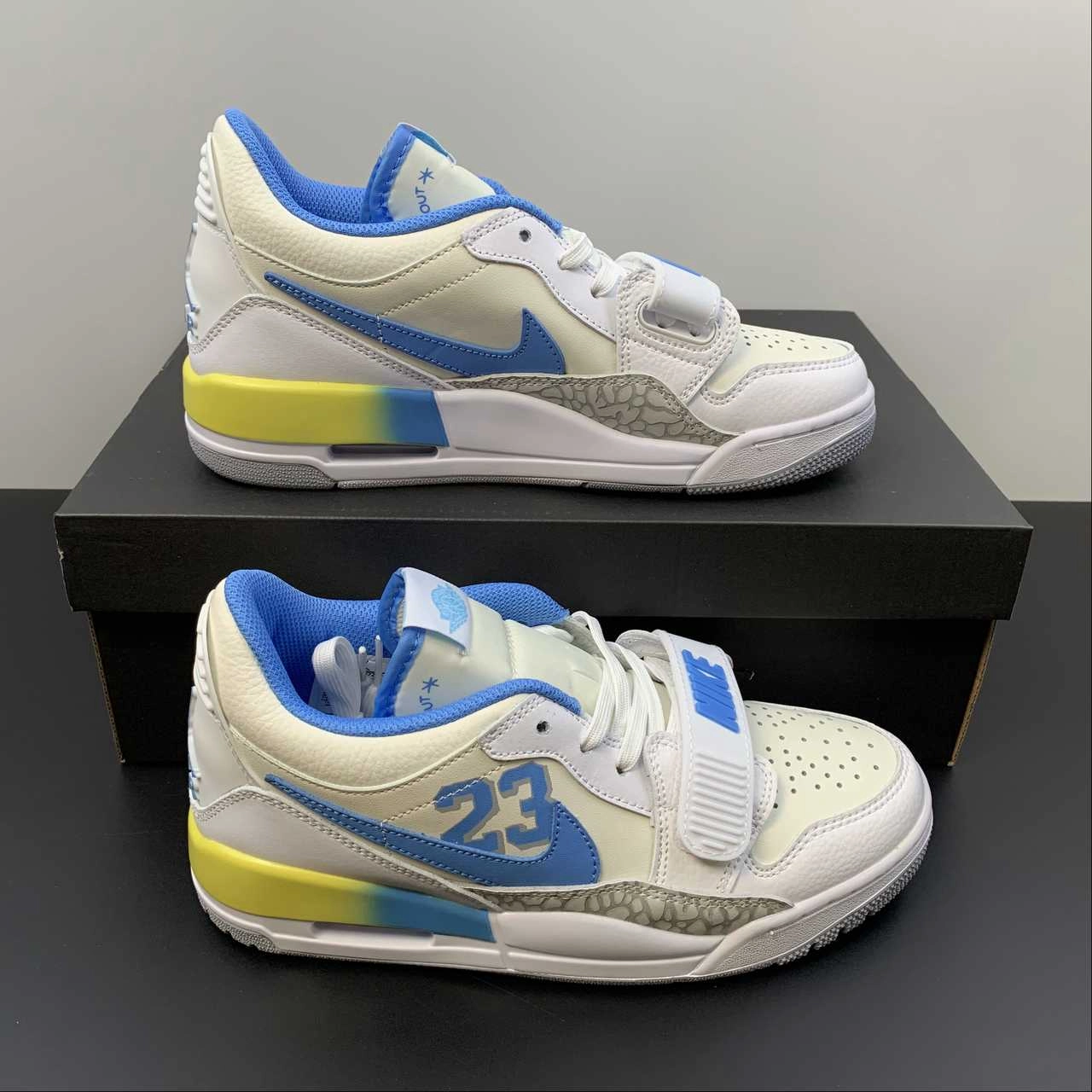 Air Jordan Legacy 312 Low University Blue White FJ7223-141 Ergonomic Lacing Configuration