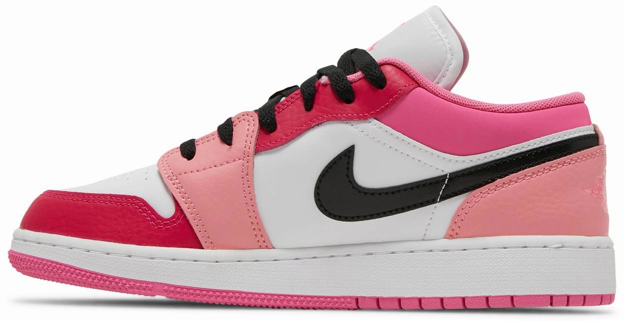 Nike Jordan 1 Low Rush Pink/White Pinksicle GS Reinforced Stitching