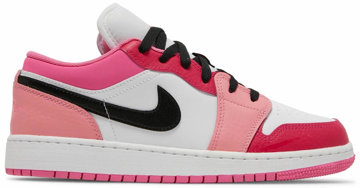 Nike Jordan 1 Low Rush Pink/White Pinksicle GS Quiet Ground Easy To Clean