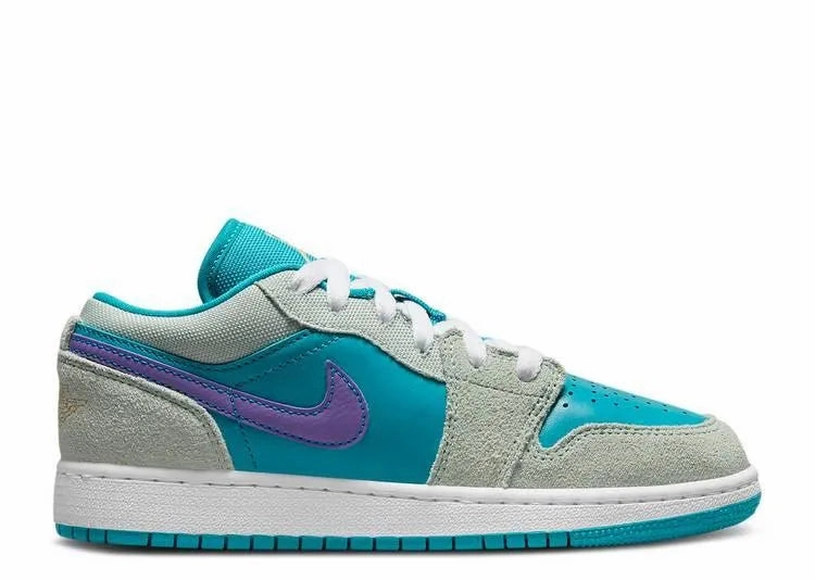 Air Jordan 1 Low Aquatone Concord (GS) Soft Design Vibrant lining