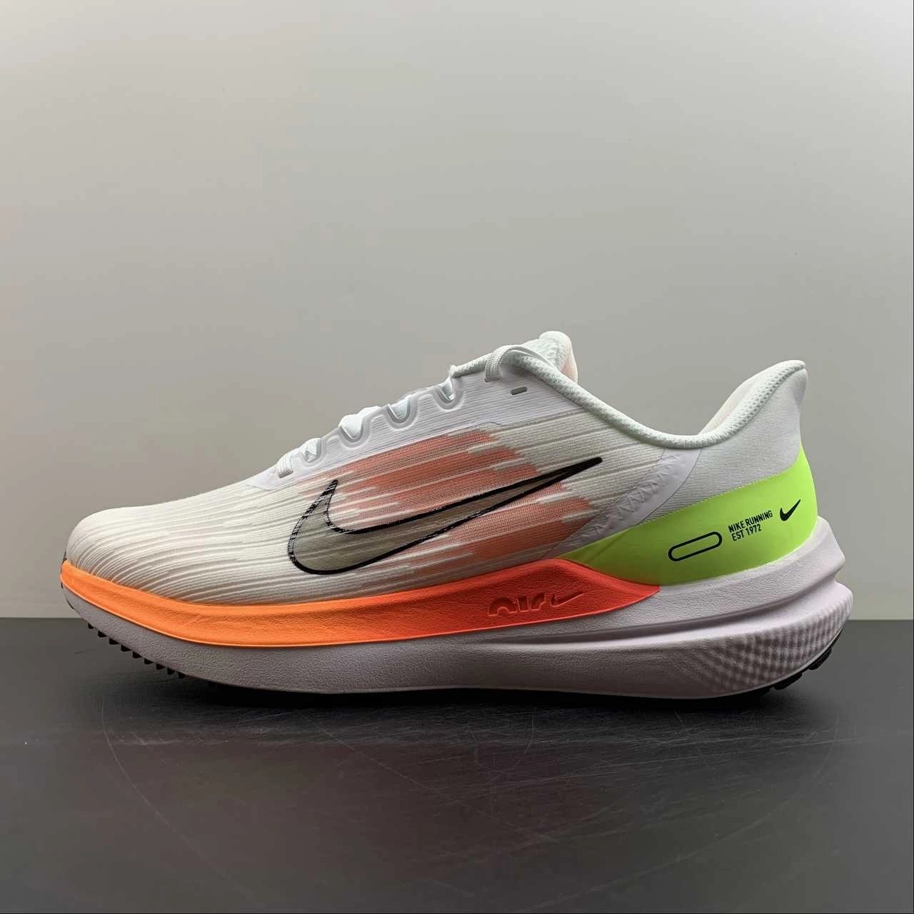 Flexible Support Workout Essential Air Winflo 9 White Fluorescent Green Fluorescent Orange DD6203-100