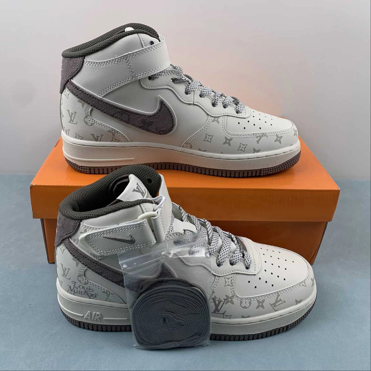 Flexible Footwork Bright Jog Air Force 1 07 Mid LV Off White Grey DV9988-300