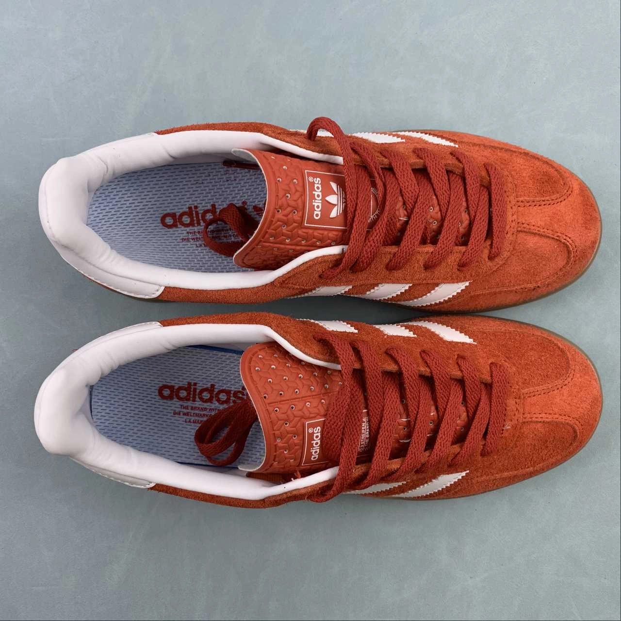 night stroll Adidas Gazelle Indoor Bold Orange White Gum HQ8718