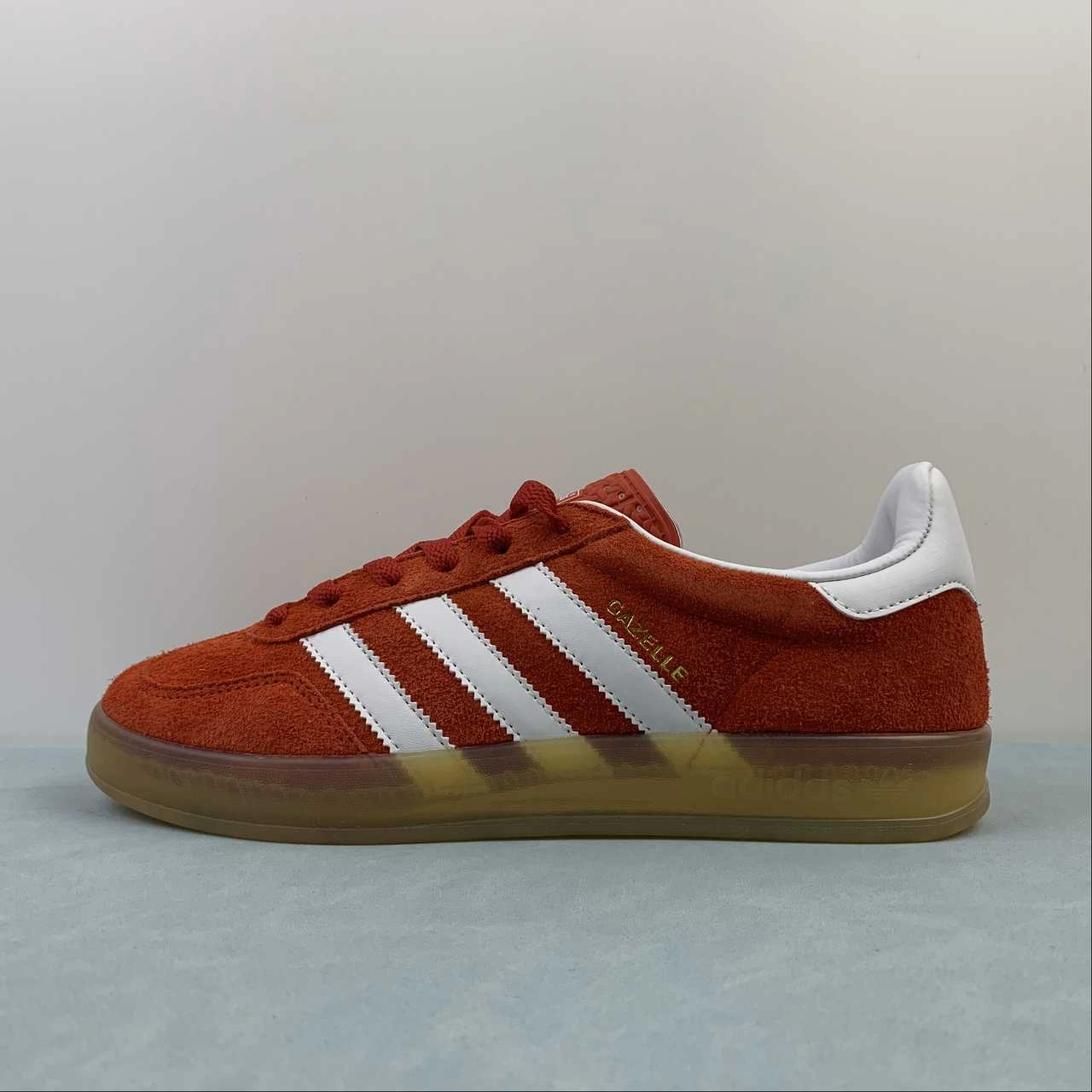 Adidas Gazelle Indoor Bold Orange White Gum HQ8718 Comfortable Cushions Functional Fit