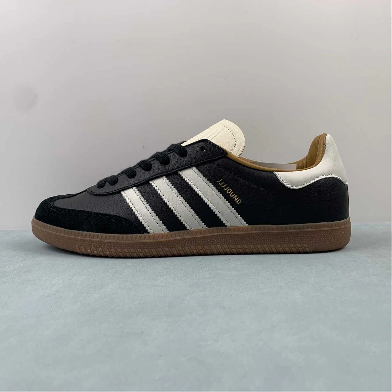 Pull on Slip   Resistant JJJJound x Adidas Samba OG Core Black Crystal White Gum ID8707