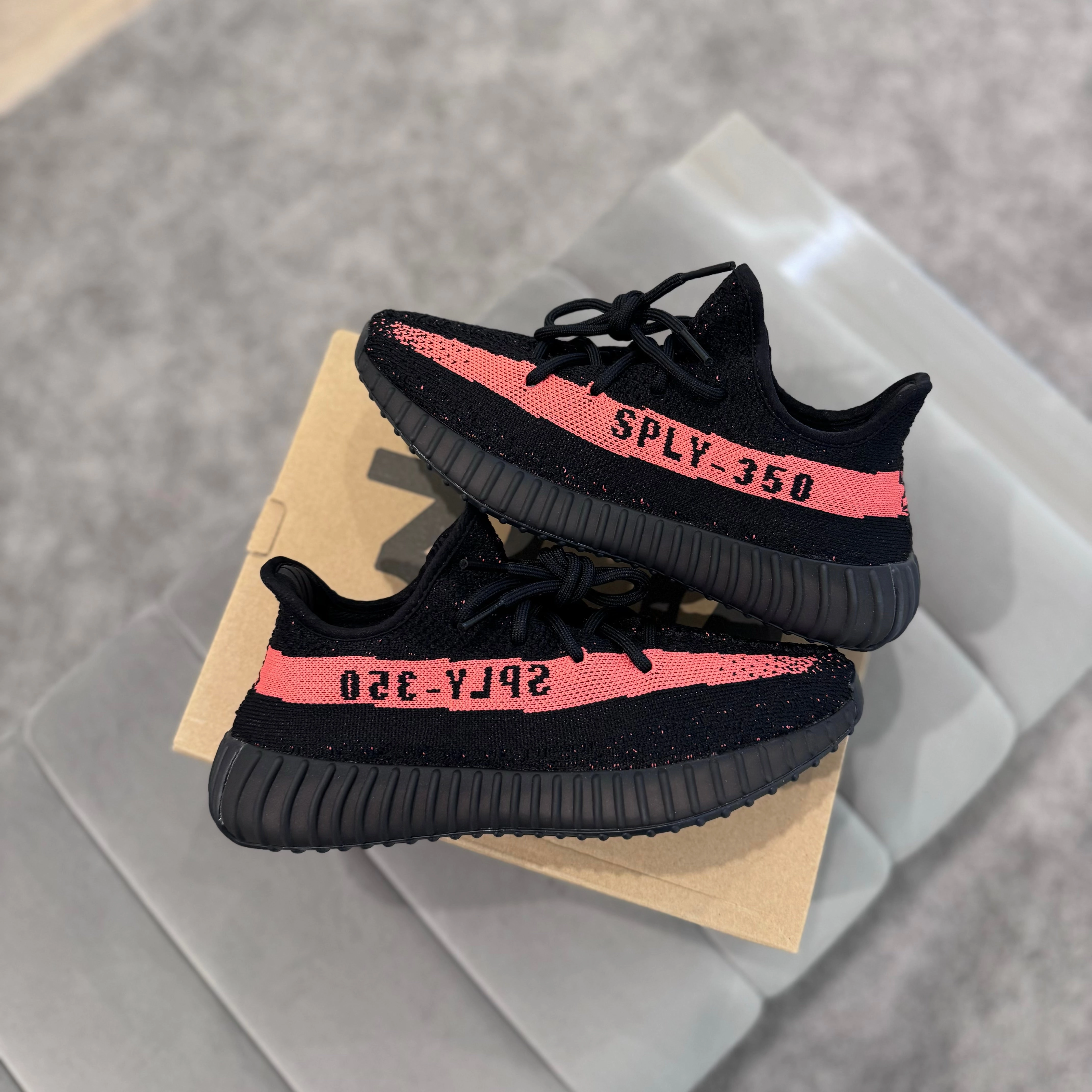 YEEZY 350 V2 'CORE RED STRIPE' Prairie Path