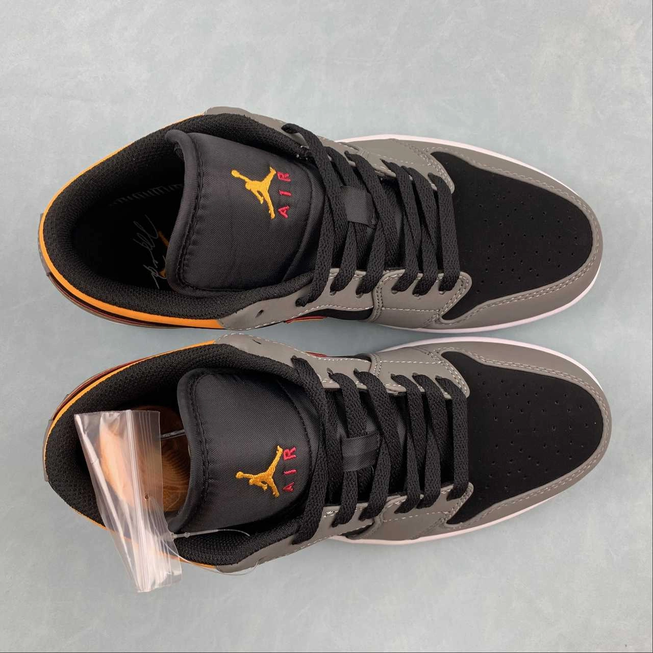 Air Jordan 1 Low SE Light Graphite Vivid Orange FN7308-008 Athletic Aesthetic