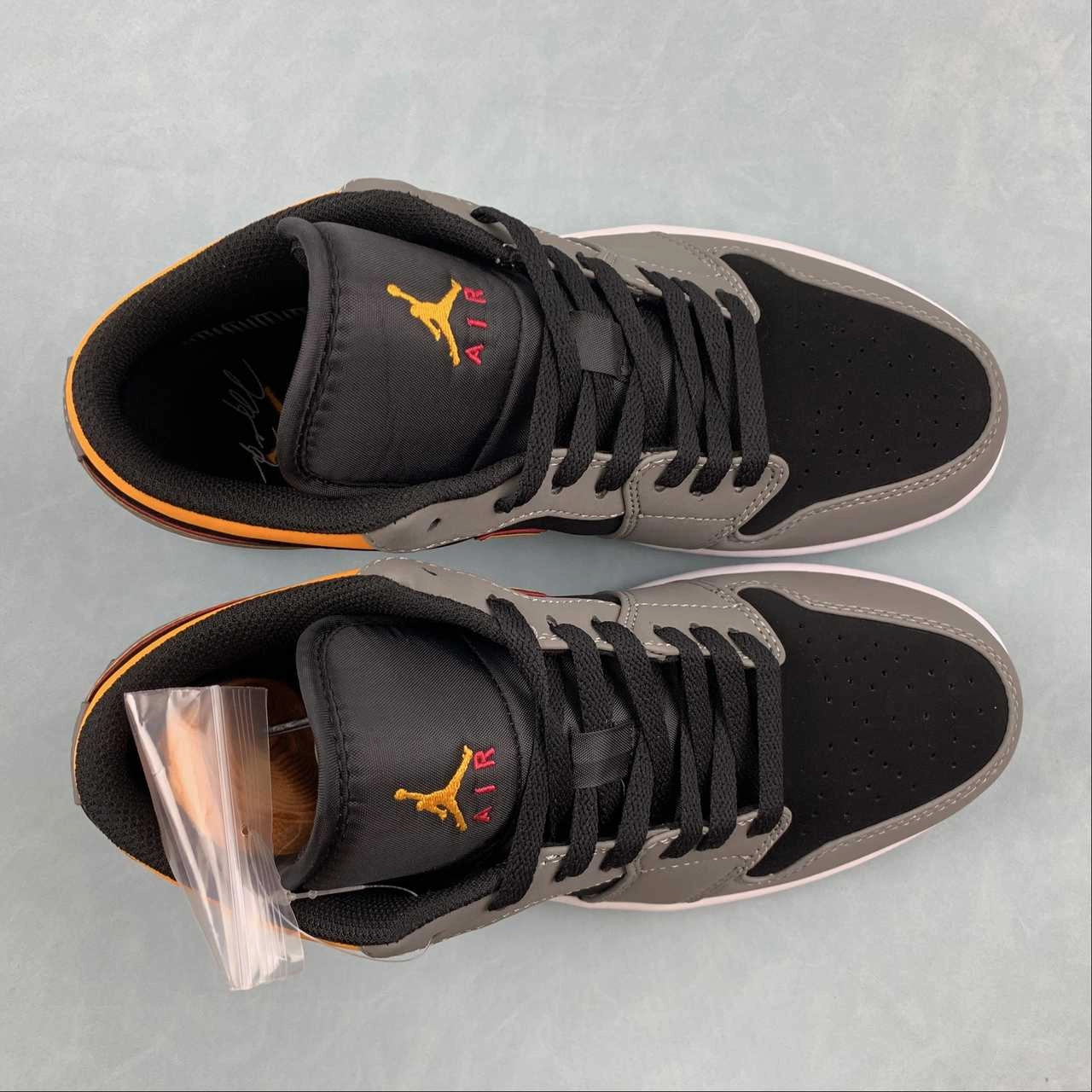 Square Toe TrailRunning Air Jordan 1 Low SE Light Graphite Vivid Orange FN7308-008