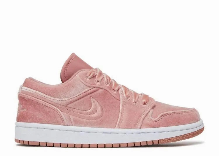 Slim Shape Sandal Style Air Jordan 1 Low Pink Velvet (W)