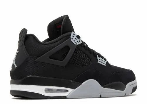 Air Jordan 4 Black Canvas Ground Contact Sole