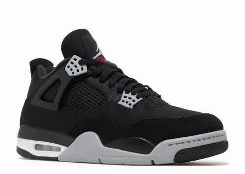 Air Jordan 4 Black Canvas Total Control Anti Slip Tread Pattern