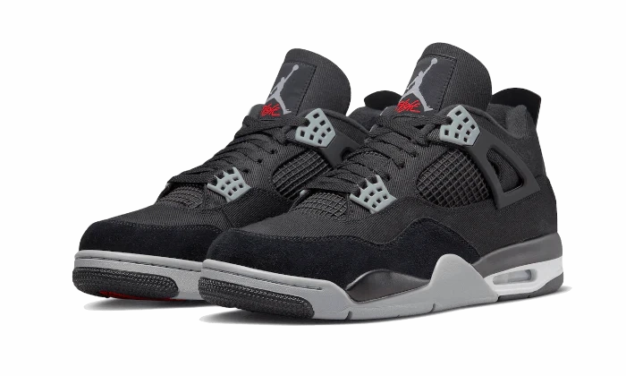 workout shoes Stylish Option Air Jordan 4 Black Canvas