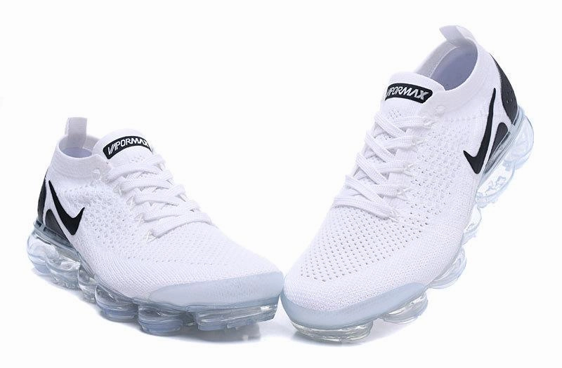 Air VaporMax Flyknit 2.0 White Black 942842-103 Slip On Style