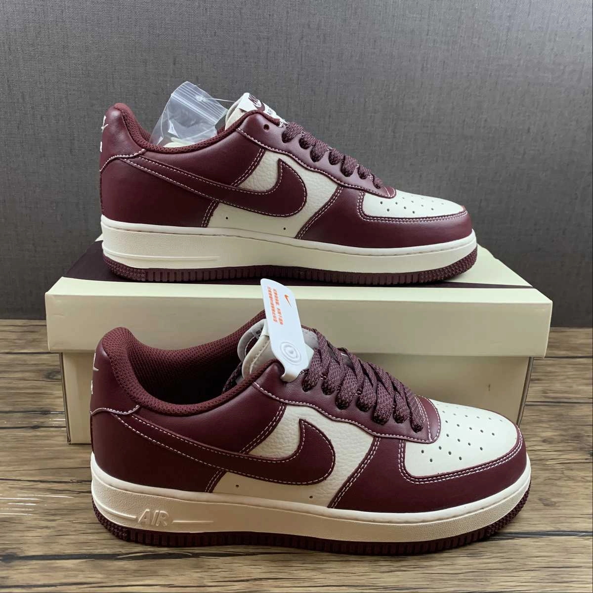 Slip Friendly Plain Hike Air Force 1 07 Low Gypsophila Dark Red Rice White JH6969-281