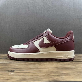 Durable Walk Air Force 1 07 Low Gypsophila Dark Red Rice White JH6969-281