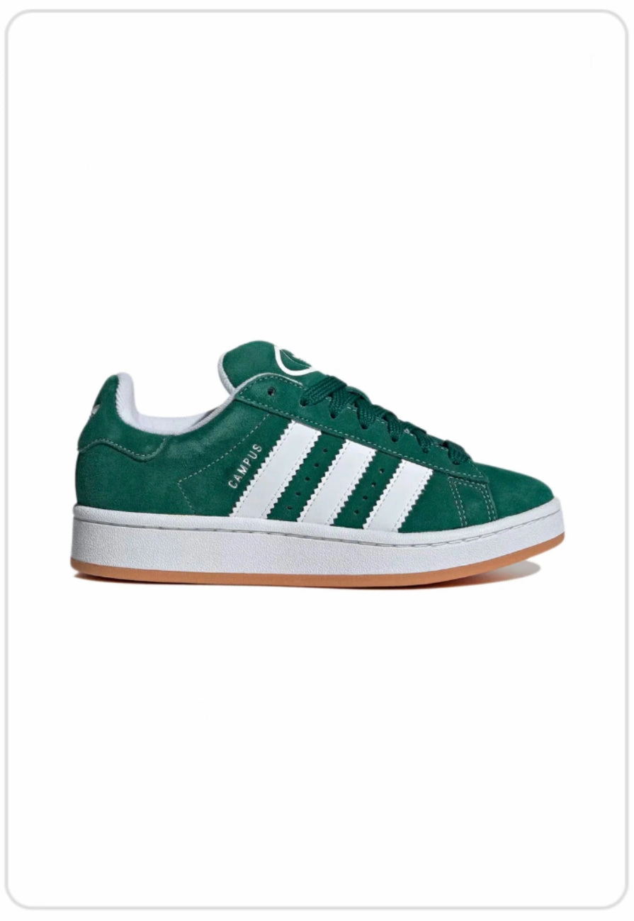 Classic Look Slip Fit Adidas Campus 00s Dark Green White GS