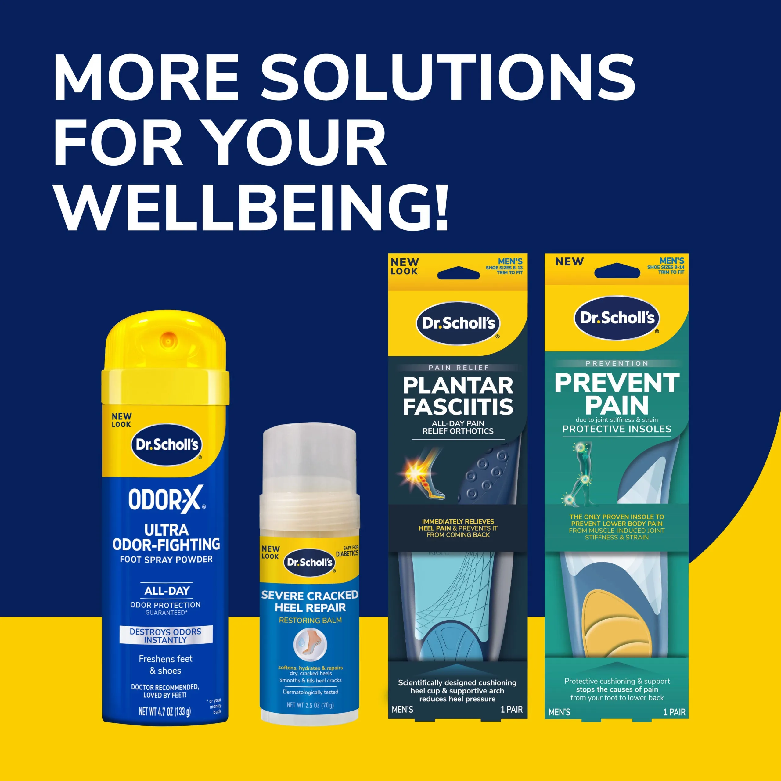 Stay Odor-Free & Dry Comfort Insoles with Odor-X® (3 Pack)
