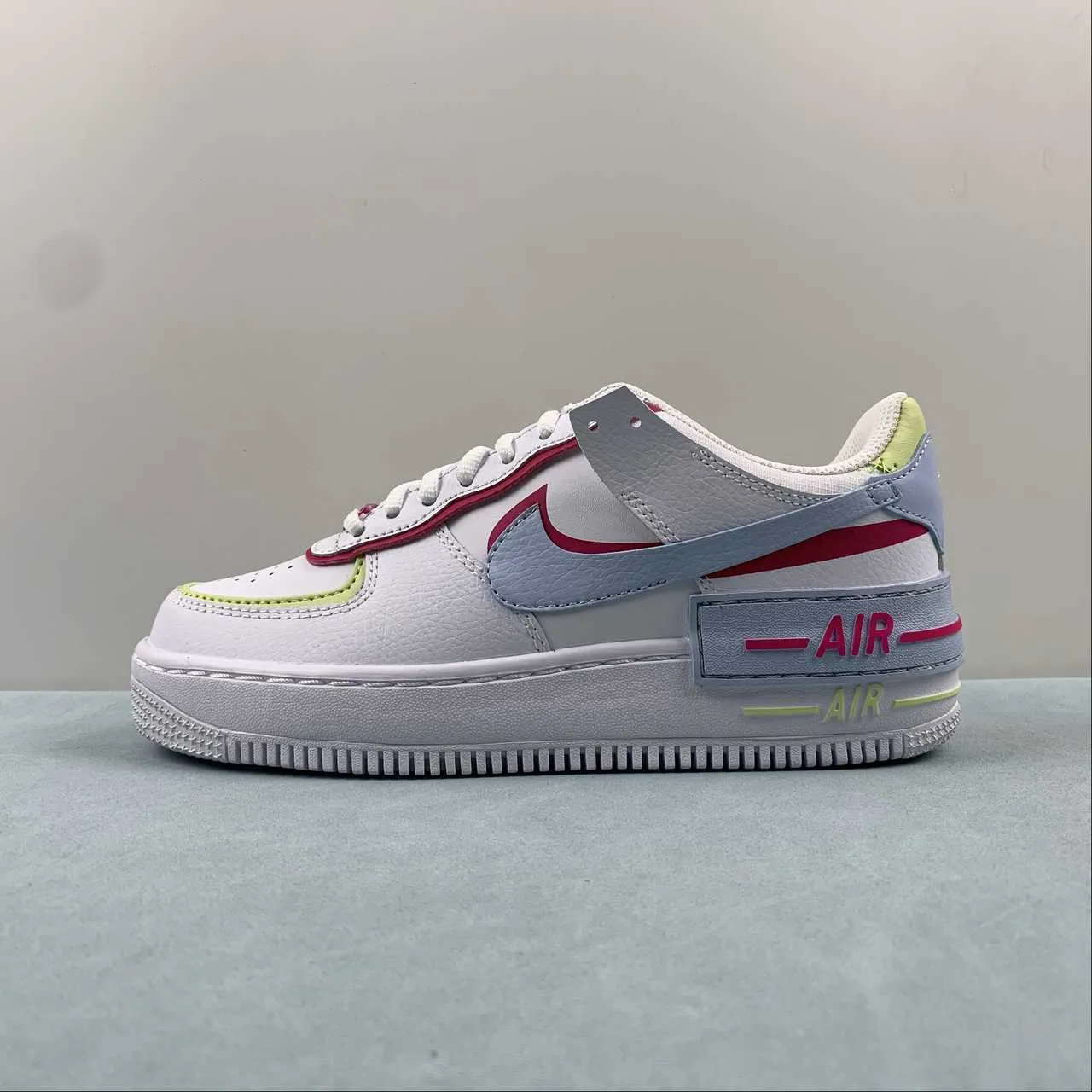 Air Force 1 Shadow White Fireberry Light Lemon Twist Blue Tint FQ8885-100 Port Walk Mono Mood