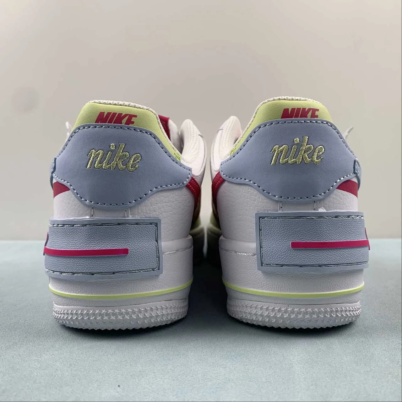 Smooth Entry Air Force 1 Shadow White Fireberry Light Lemon Twist Blue Tint FQ8885-100