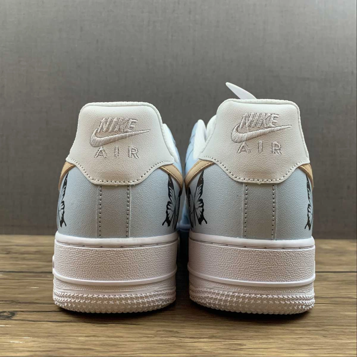 Air Force 1 07 SU19 Butterflies Gray Gold Colour Leaf Path