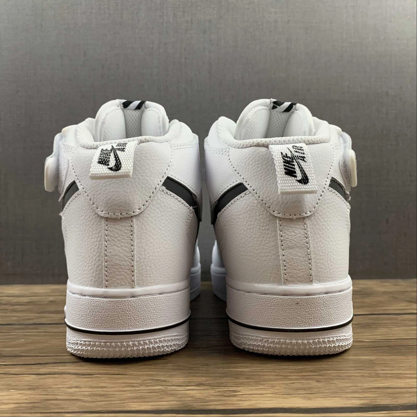 Air Force 1 07 Mid LV8 Utility Shadow Gray White Black CV3039-108 Weight Balance Bright Pop