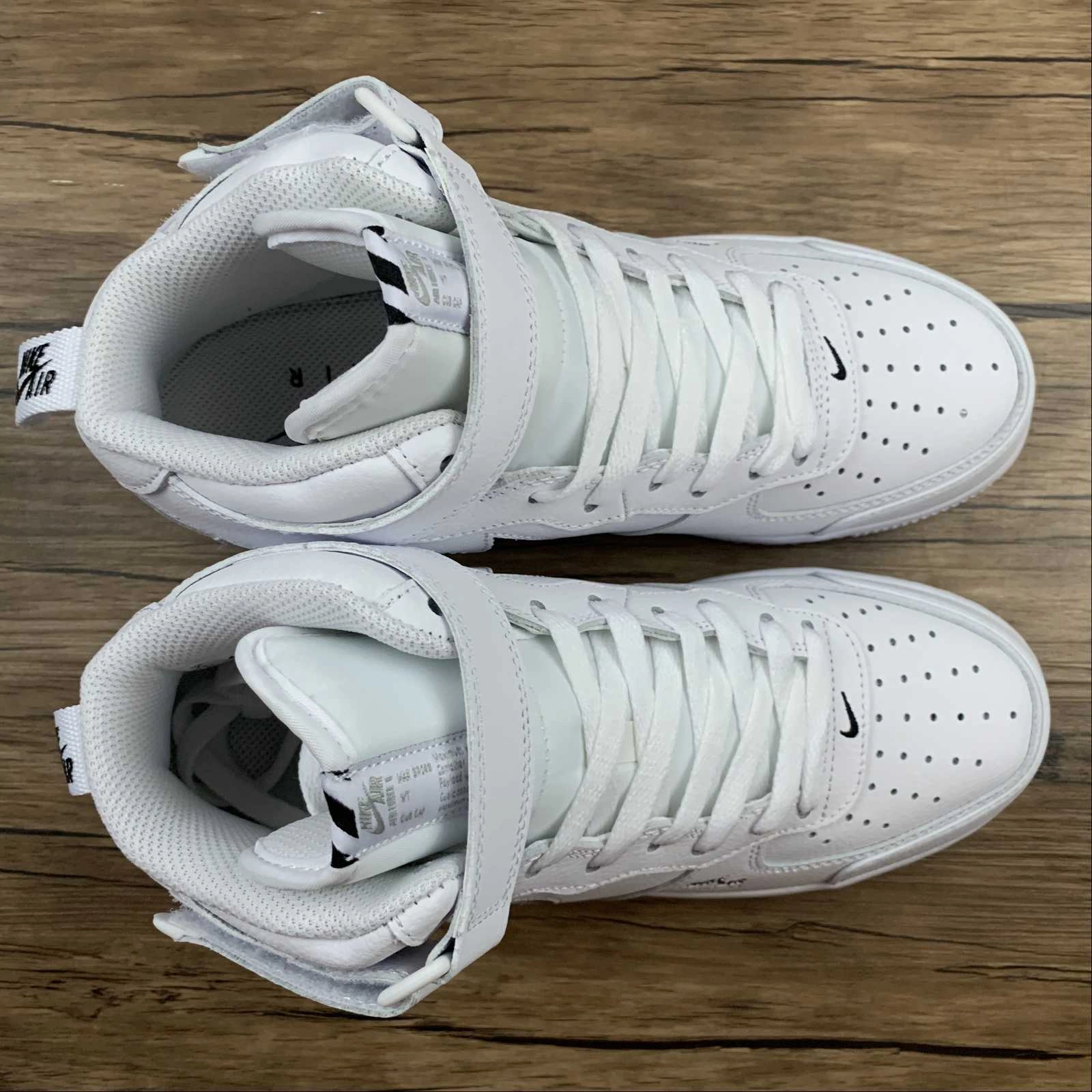 Wide fit Mobile Life Air Force 1 07 Mid LV8 Utility Shadow Gray White Black CV3039-108