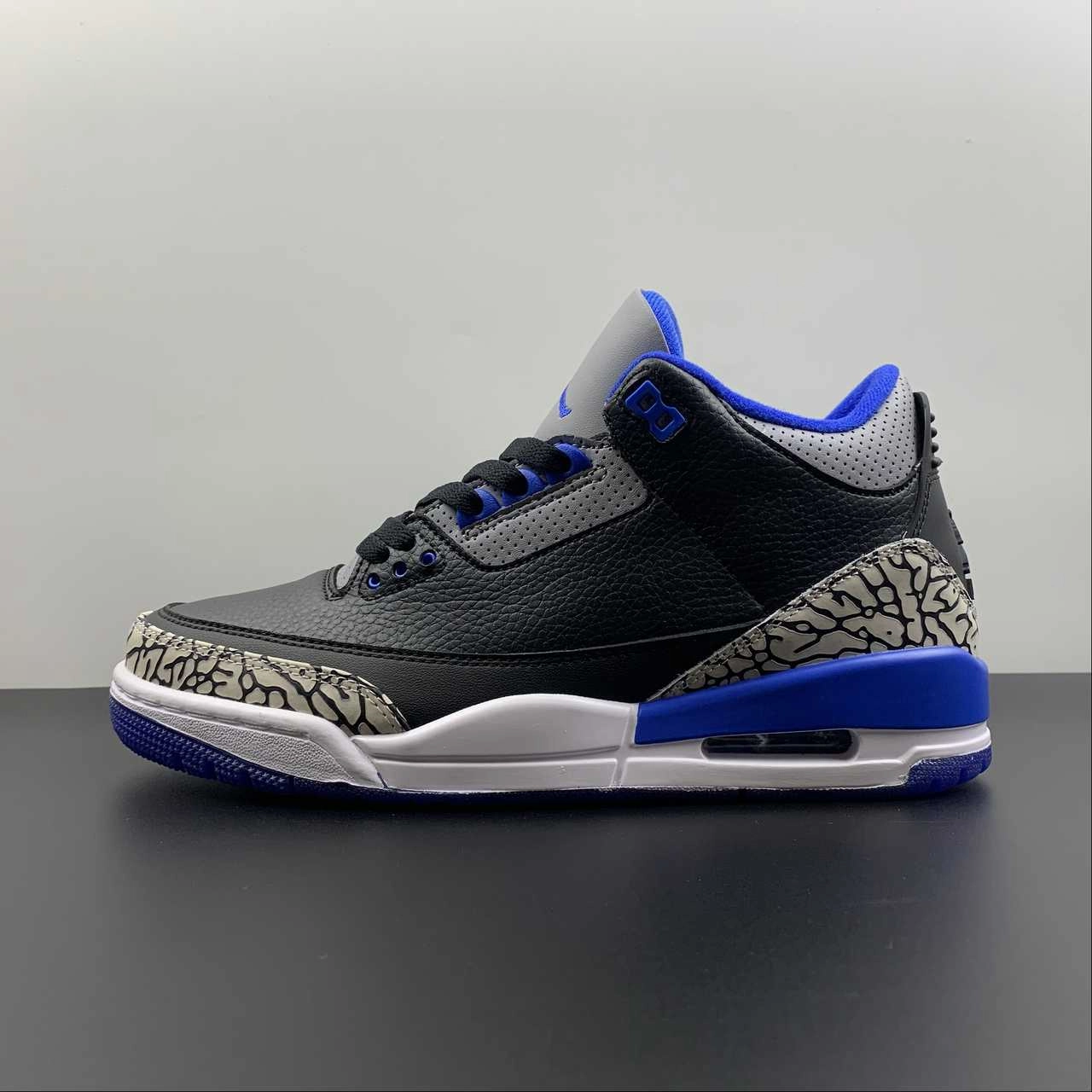 Breath Motion Farm Jog Air Jordan 3 Retro Sport Blue Black Wolf Grey 136064-007