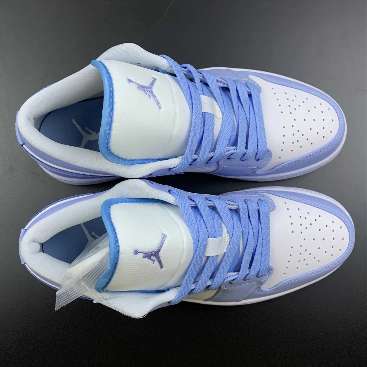 Modern Wear Contrasting Colors Air Jordan 1 Low White Blue DC0774-141