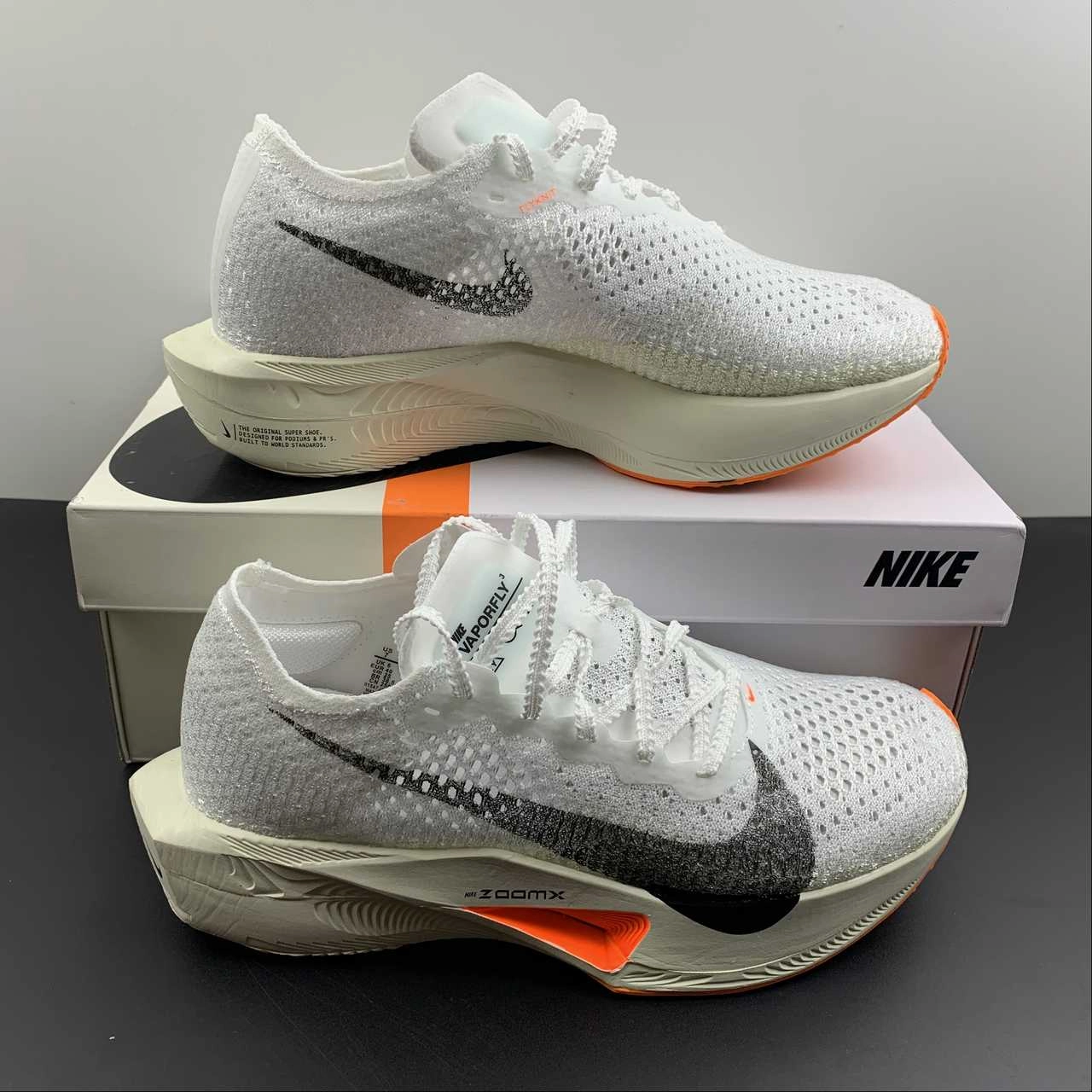 Posture Form Customizable Air ZoomX Vaporfly Next 3 White Black Orange DV4219-300