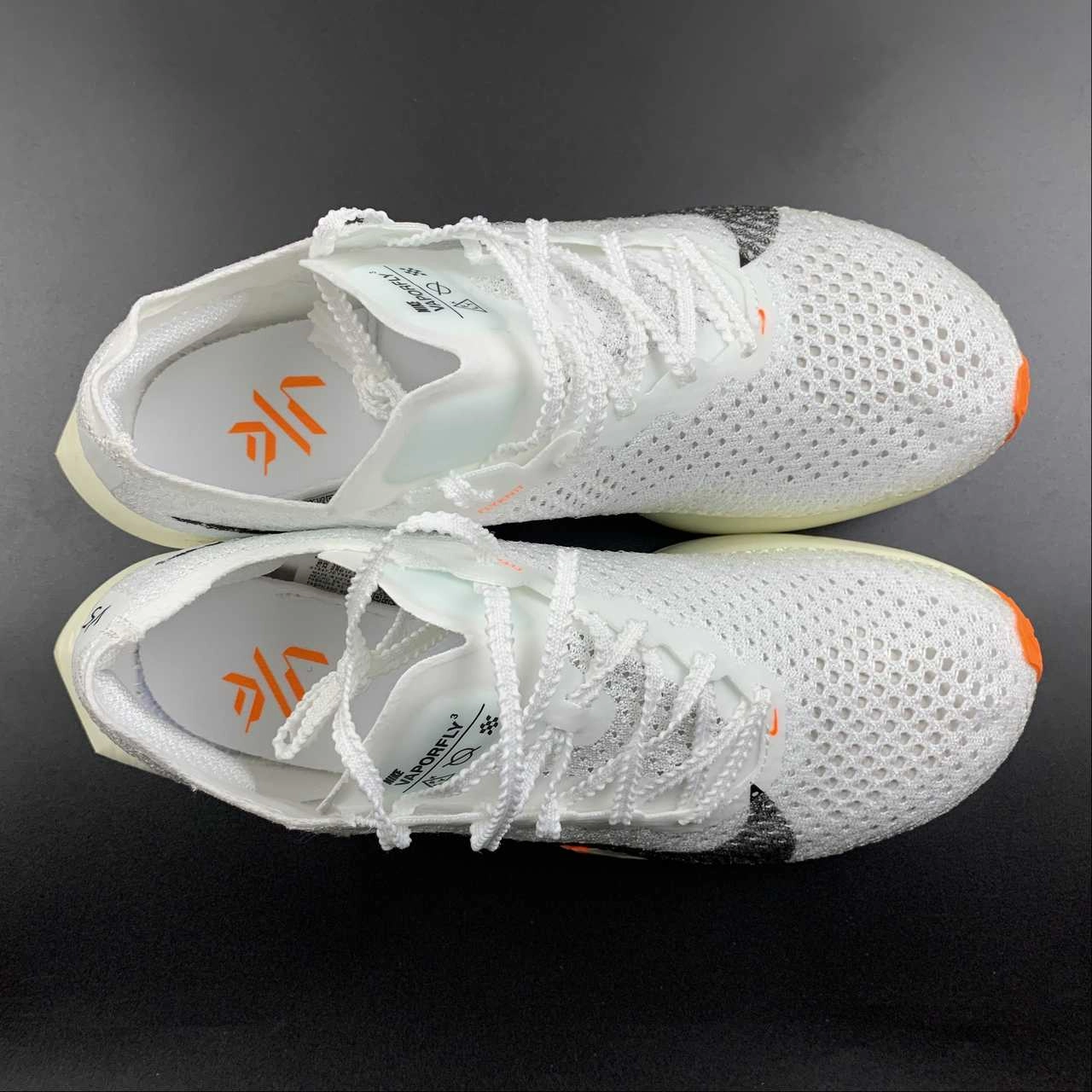 Air ZoomX Vaporfly Next 3 White Black Orange DV4219-300 Comfort arch Sweat Wicking