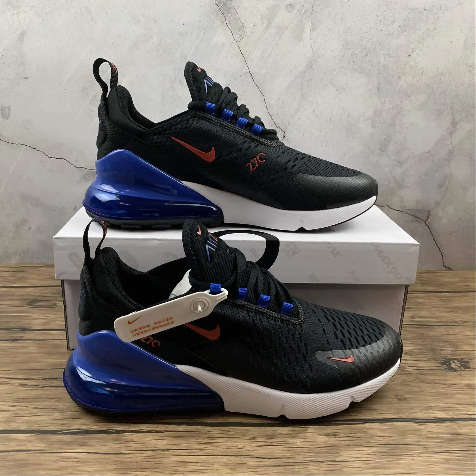 Heel Pad mesh running option Air Max 270 Black Chile Red-Hyper Royal DC0957-001