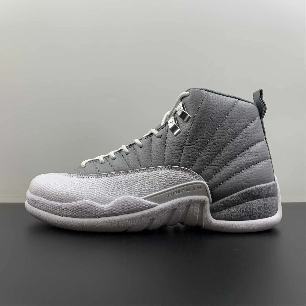Air Jordan 12 Stealth White Cool Grey CT8013-015 SyntheticMaterial SyntheticUpper