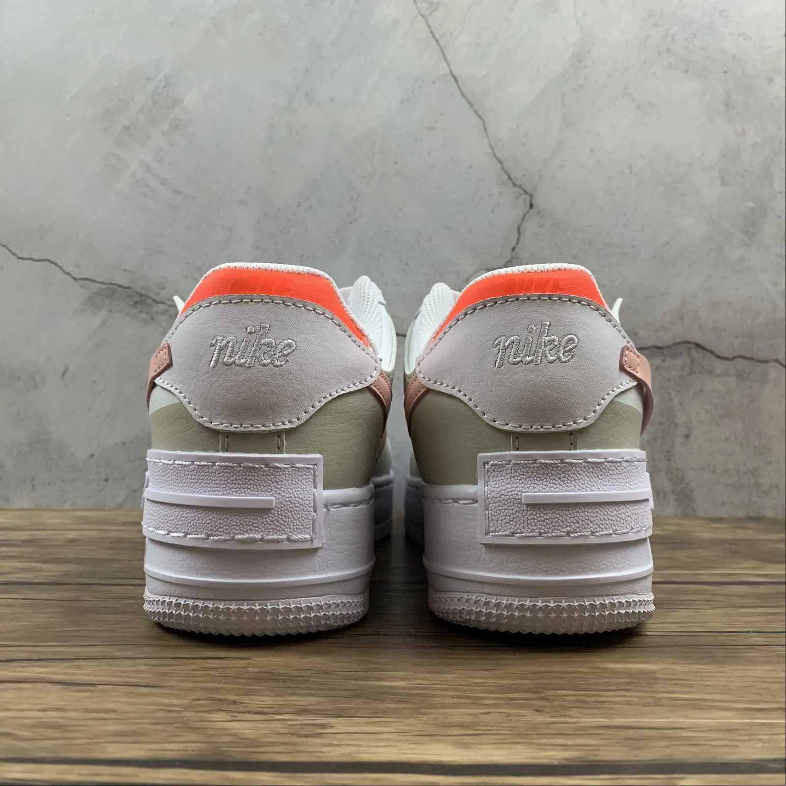 Air Force 1 Shadow White Crimson Tint Bright Mango DH3896-100 Toe Protection Relaxed Fit Shoes