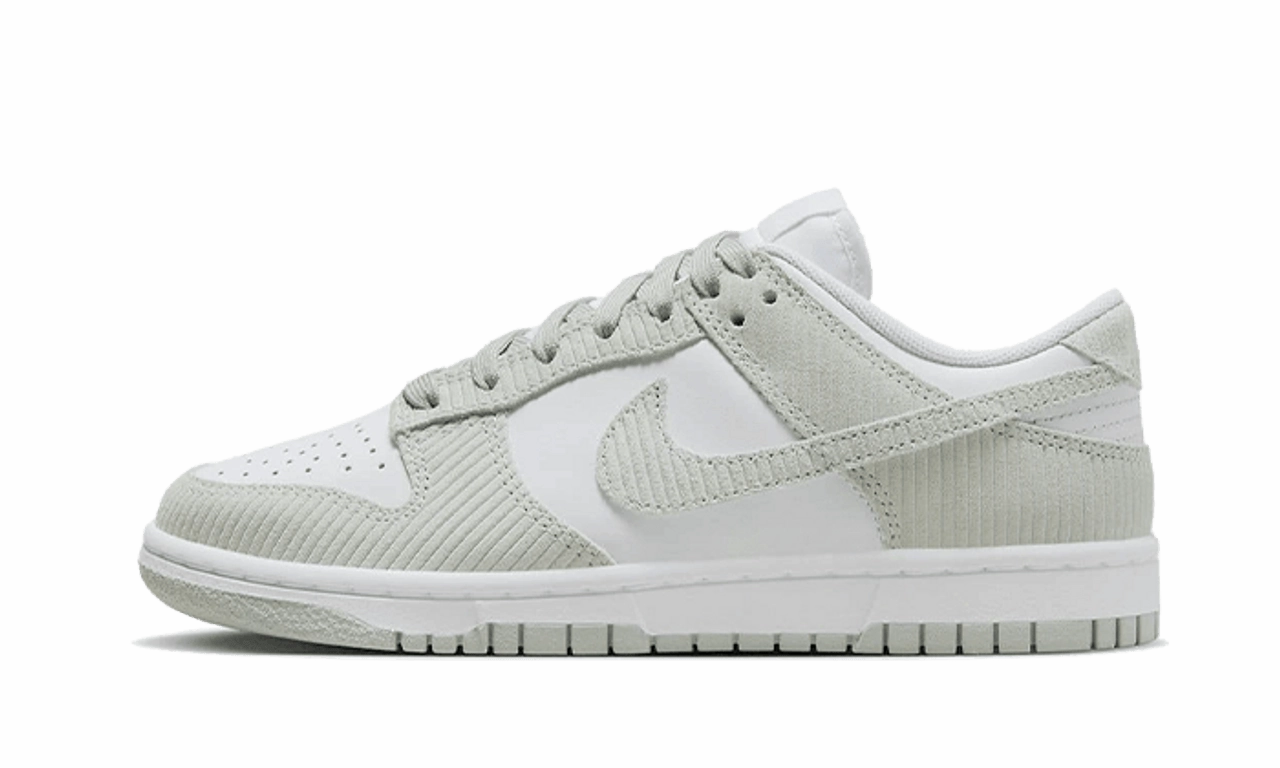 Nike Dunk Low Grey Corduroy Cushioned Tongue Sleek lines