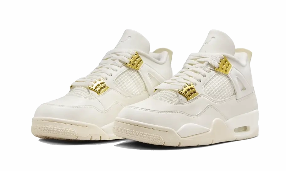 Bendable Outsole Core Cushion Air Jordan 4 Sail Metallic Gold