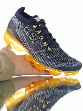 Anti Fatigue Support All-day Traction Air VaporMax Flyknit 3.0  Noche Azul Gris Blanco Brillante Naranja