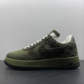 Louis Vuitton Trainer Snaker x Air Force 1 Green Camo LK0229 light feel