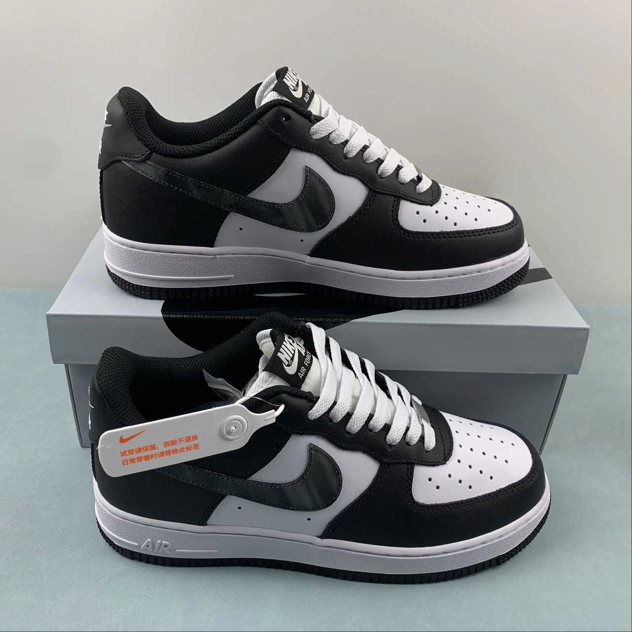 Long Comfort Air Force 1 07 Low Black White PF9055-775