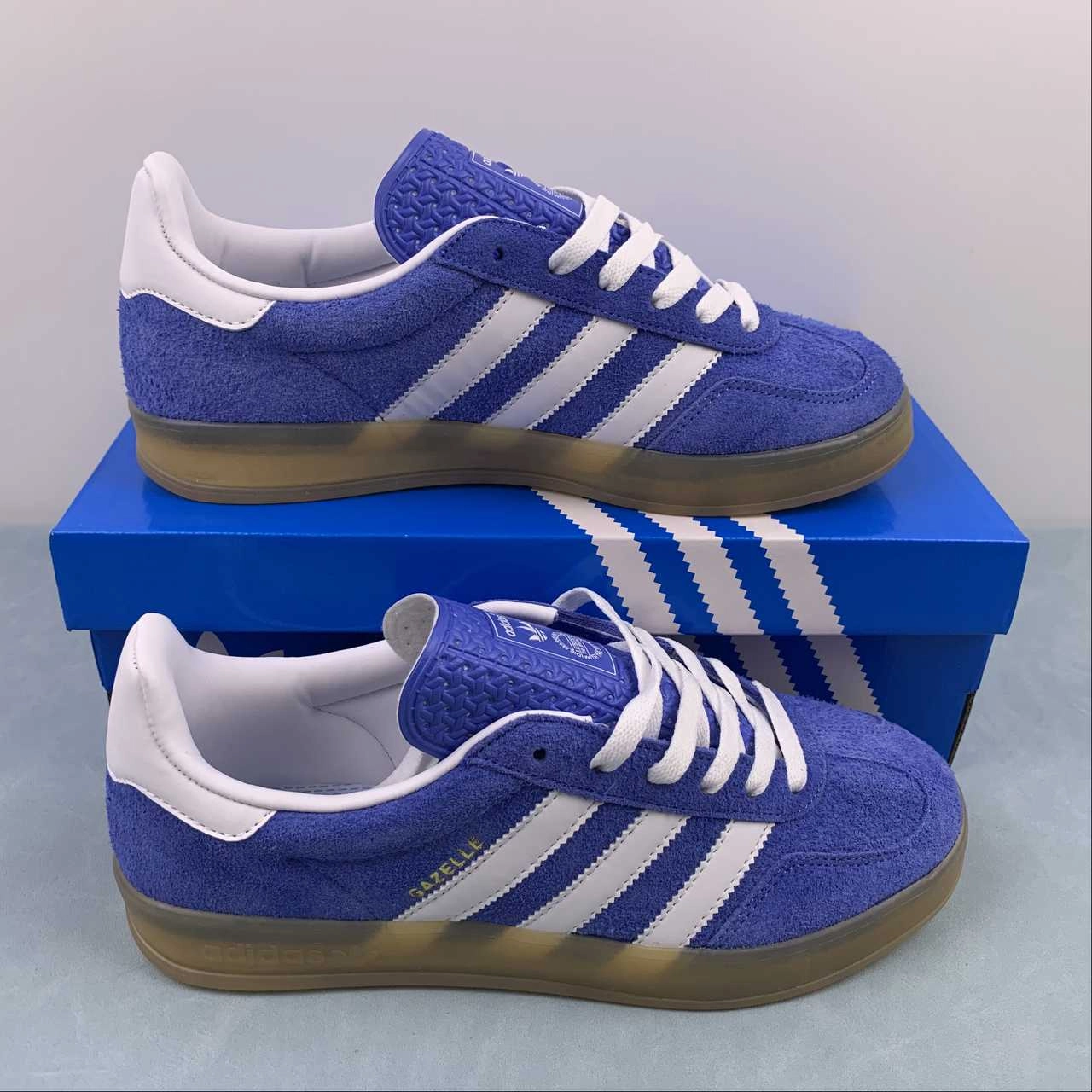 Tide Hike Street Smart Adidas Gazelle Indoor Scarlet Blue Fusion Cloud White Gold Metallic HQ8717