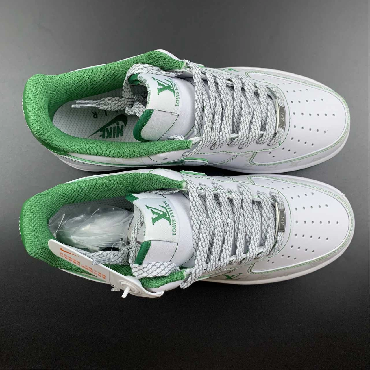 LV x Air Force 1 07 Low Green White Gray BS8805-603 Light material Hop Step