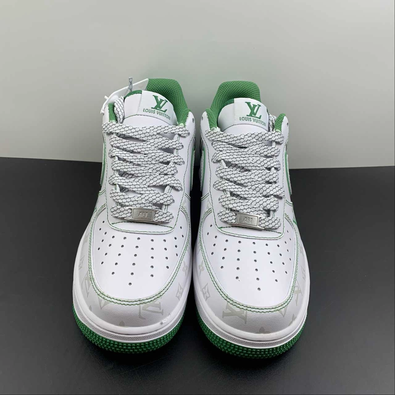 LV x Air Force 1 07 Low Green White Gray BS8805-603 Motion Friendly