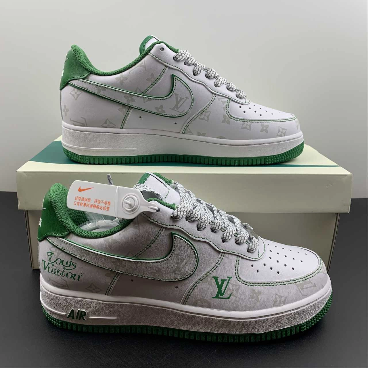 LV x Air Force 1 07 Low Green White Gray BS8805-603 Sport Inspired All terrain