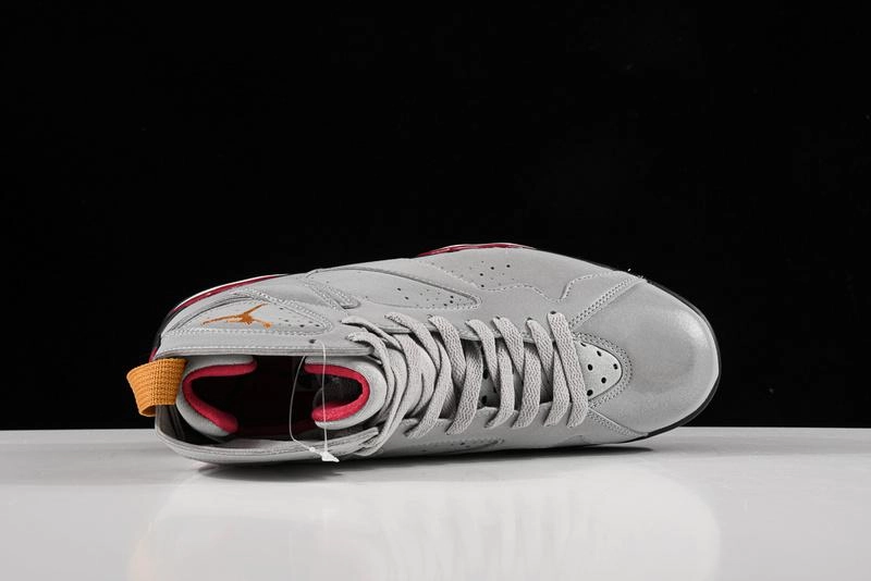 Lightweight Foam Design Air Jordan 7 Retro Reflections of a Champion Silver Cardinal Red-Black