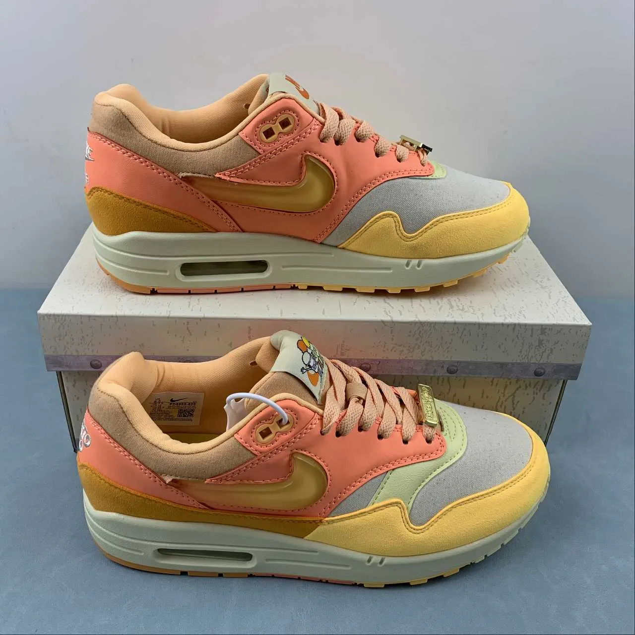 Air Max 1 Puerto Rico Orange Frost Citron Pulse Coconut Milk FD6955-800 Odor Resistant