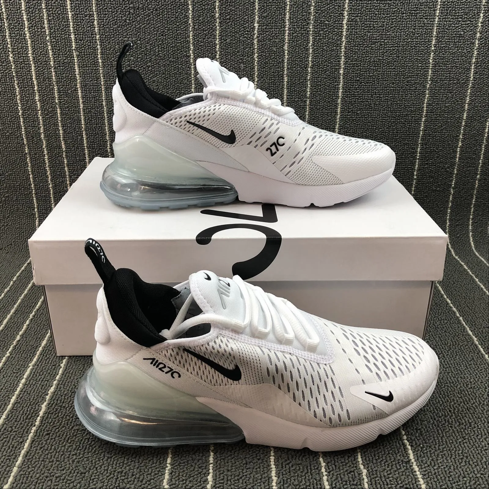 Air Max 270 White Black White AH8050-100 sports heritage