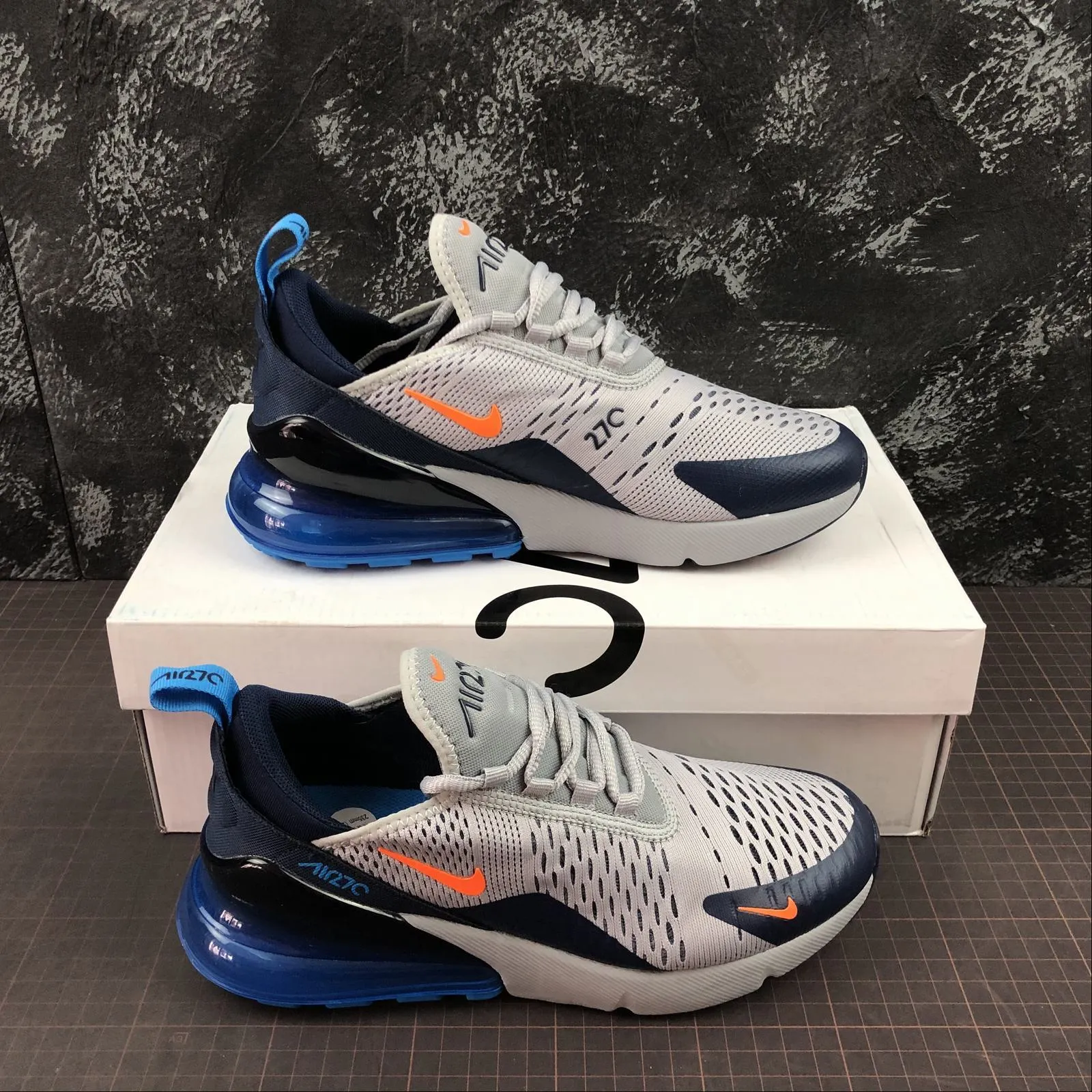 Air Max 270 Wolf Grey-Total Orange 943345-015 QuickDrying