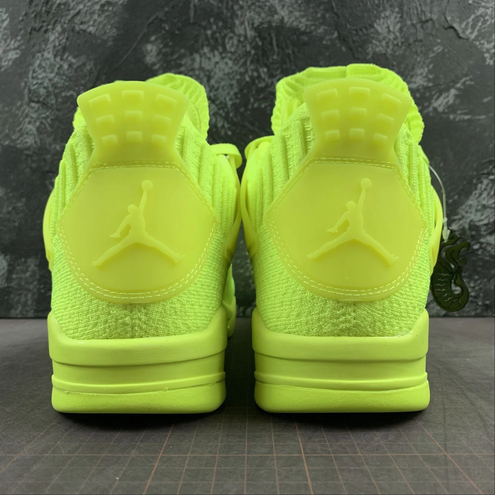Antimicrobial Air Jordan 4 Retro Flyknit Volt-Volt-Black AQ3559-700