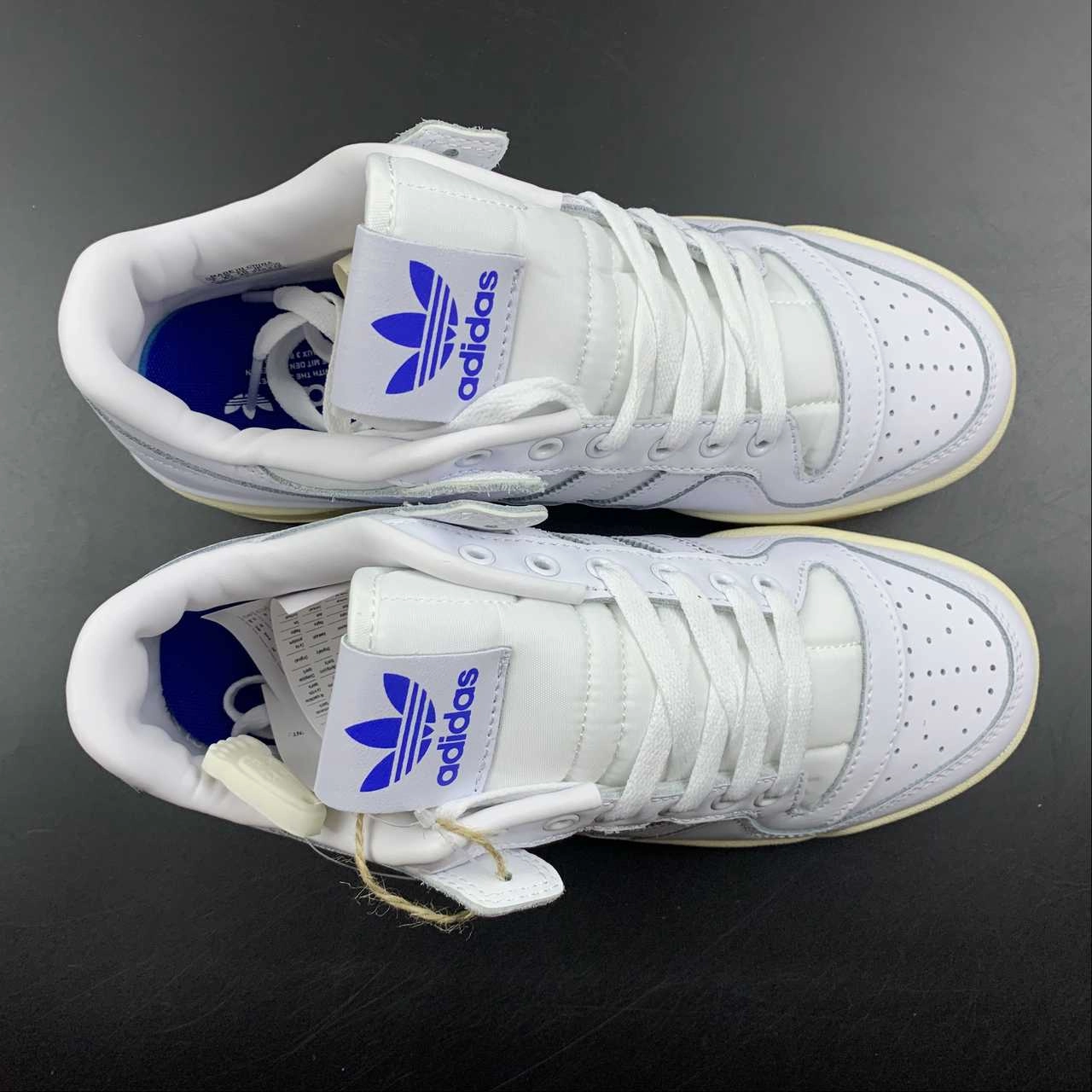 Adidas Forum 84 Low White White Blue Ergonomic Last Shape Casual